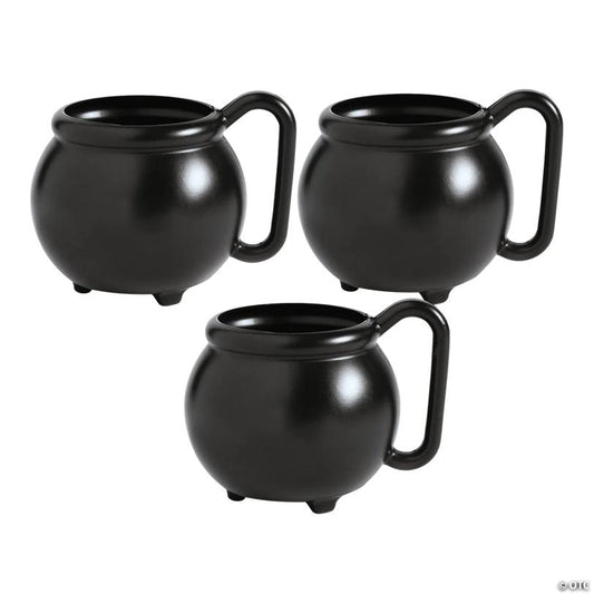 3 3/4" 12 oz. Cauldron BPA-Free Reusable Plastic Mugs - 12 Ct.