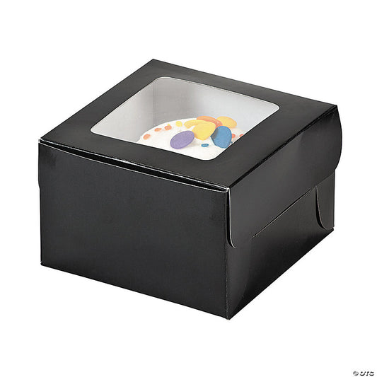 Black Cupcake Boxes - 12 Pc. | USA Decoration®