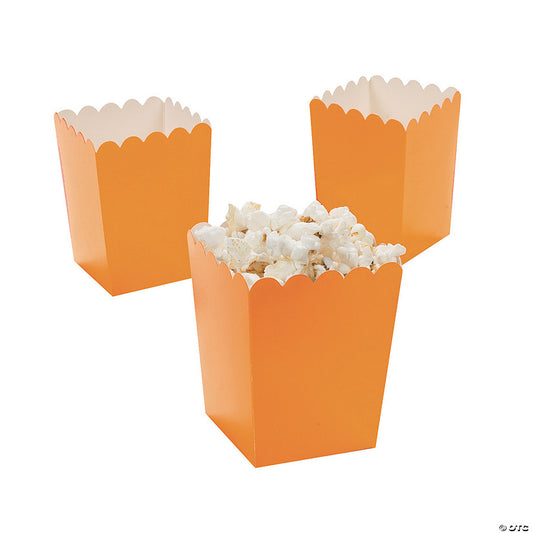 Mini Orange Popcorn Boxes - 24 Pc. halloween