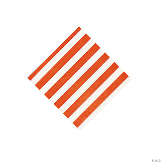 Orange Striped Beverage Napkins | USA Decoration®