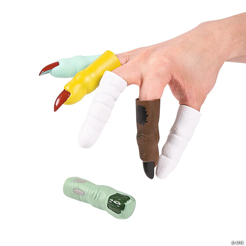 3" Bulk 72 Pc. Halloween Skeleton & Monster Plastic Fingers