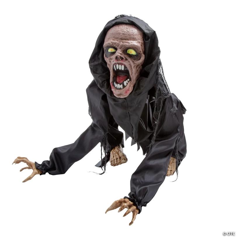 3 Ft. Animated Creepy Squatting Reaper Polyester Halloween Decoration