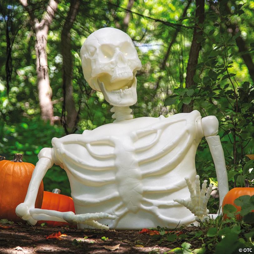 3 Ft. Light-Up Posable Skeleton Groundbreaker Halloween Decoration