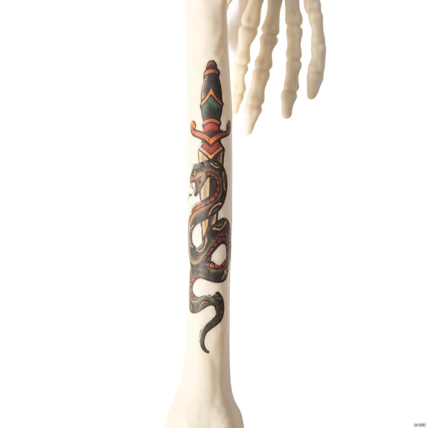 3 Ft. Posable Skeleton with Tattoos Halloween Decoration