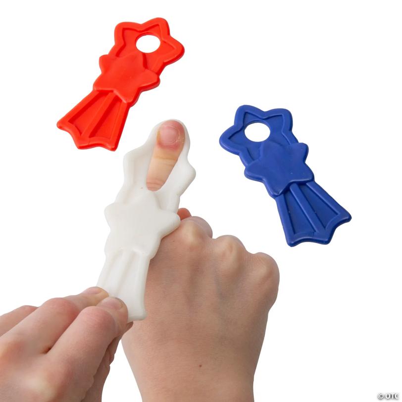 3" Stretchy Patriotic Vinyl Shooting Star Flingers - 12 Pc.