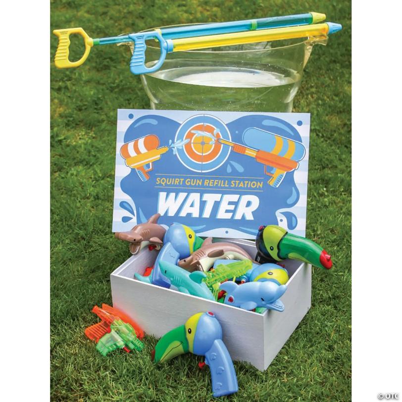 3" - 5 1/2" Red, Blue, Yellow, Green & Orange Squirt Gun Assortment - 25 Pc.