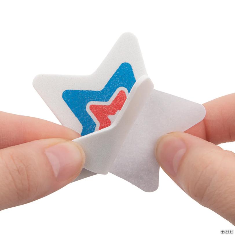 3" x 18 1/4" Patriotic Wand Foam Craft Kit - Makes 12