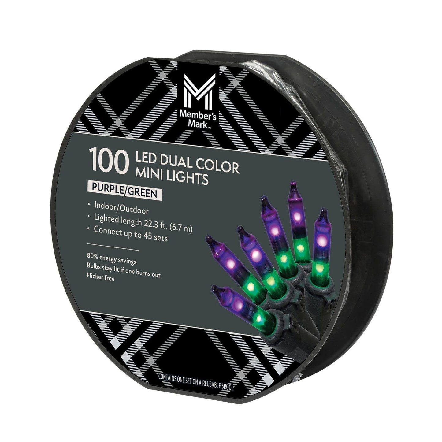 Member's Mark 100ct Dual Color Mini LED Lights, 22.3' Lighted Length | USA Decoration®