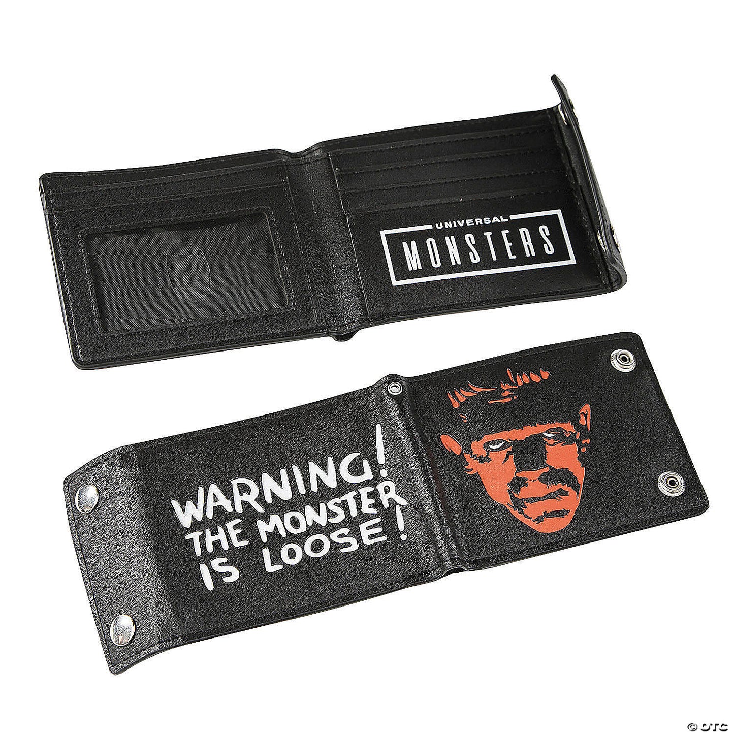 4 1/2" x 3 1/2" Universal Classic Monsters Frankenstein™ Black Leather Wallet | USA Decoration®