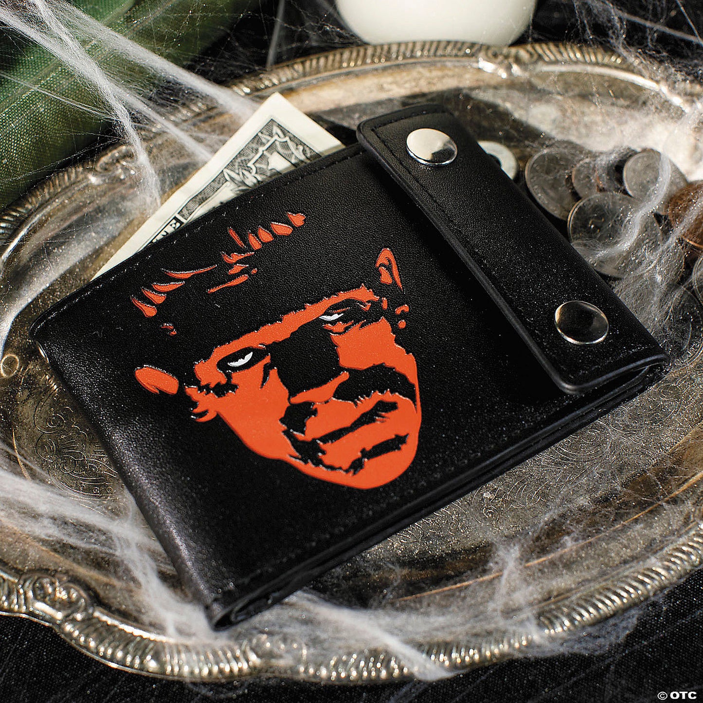4 1/2" x 3 1/2" Universal Classic Monsters Frankenstein™ Black Leather Wallet | USA Decoration®