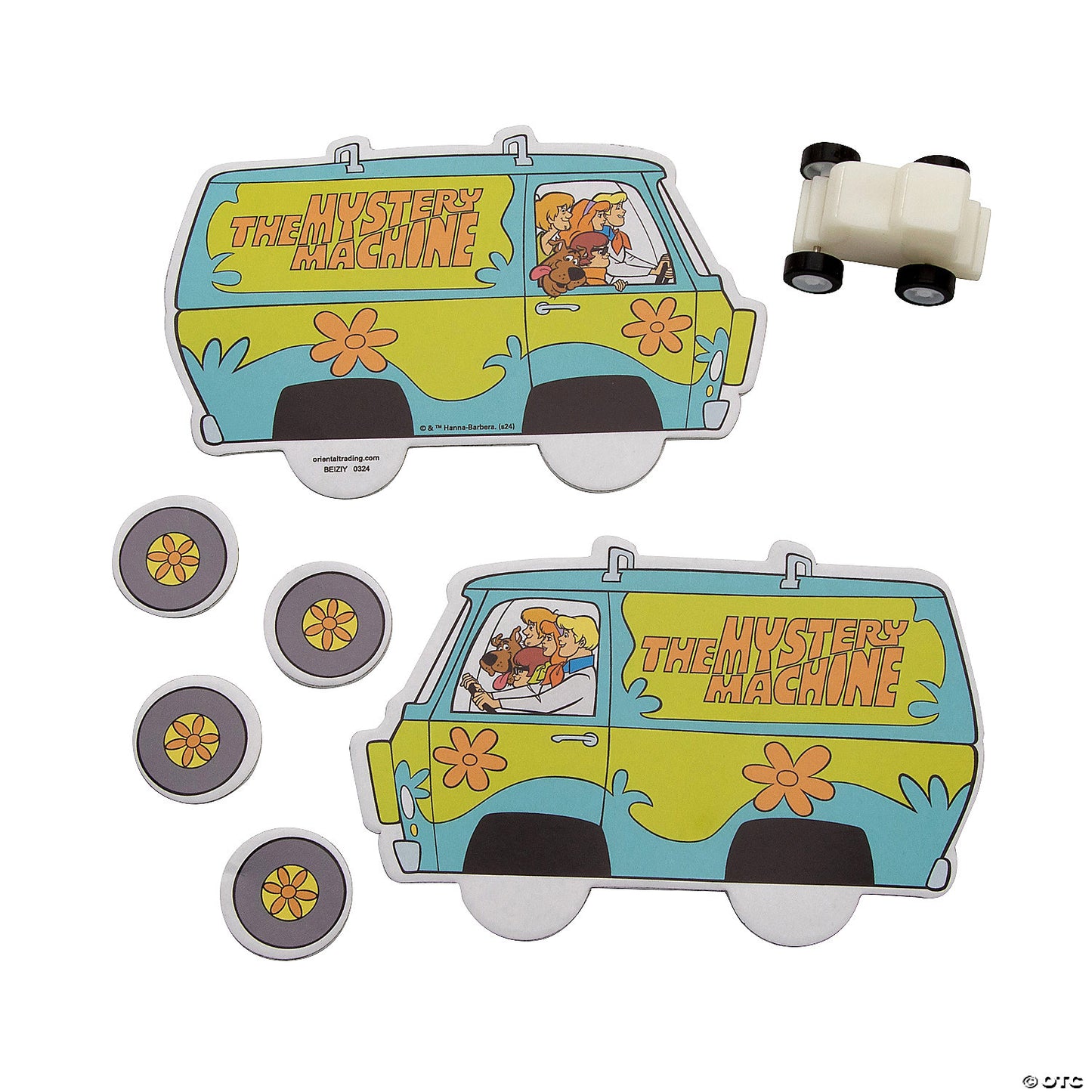 4 3/4" x 3" Scooby-Doo!™ Mystery Machine Pull-Back Craft Kit - Makes 12 | USA Decoration®