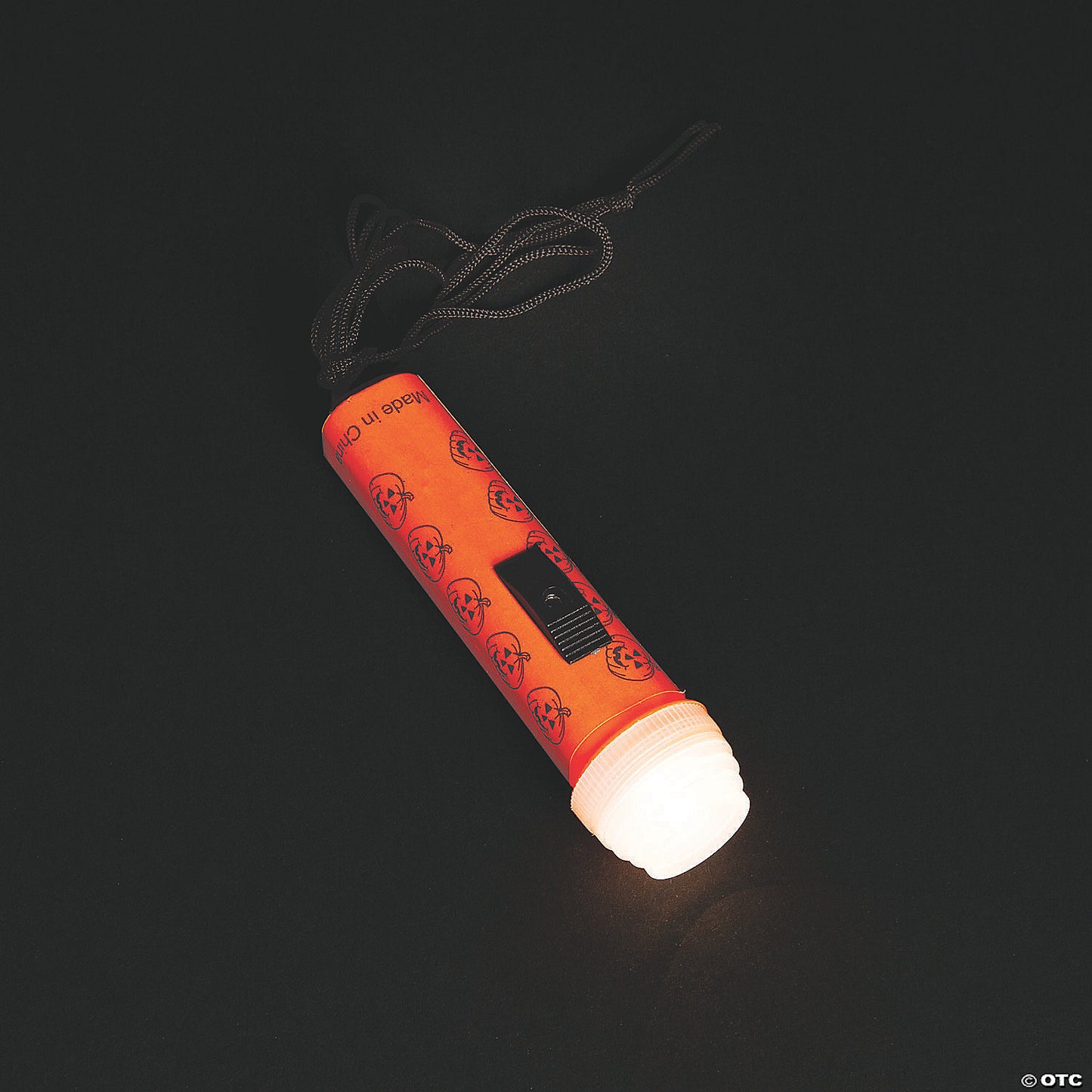 4" Bulk 144 Pc. Mini Halloween Orange Flashlights on a 30" Rope | USA Decoration®
