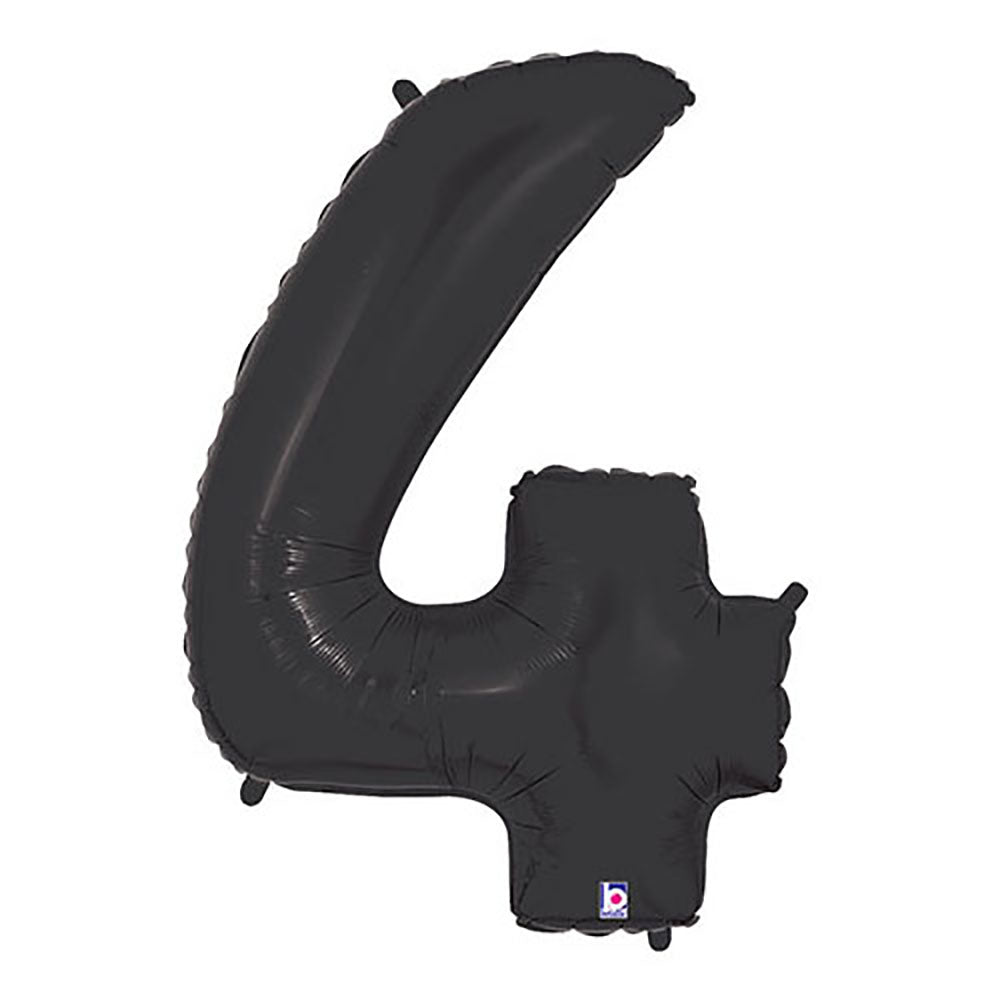 Foil Balloon Number 4 Black Megaloon