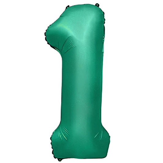 32 inch NUMBER 1 - METAL BALLOONS - GREEN | USA Decoration®