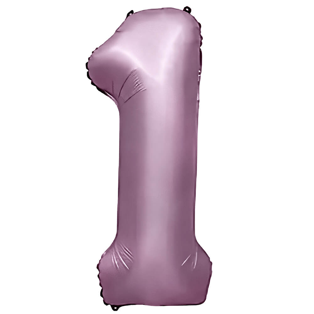 32 inch NUMBER 1 - METAL BALLOONS - PURPLE LILAC | USA Decoration®