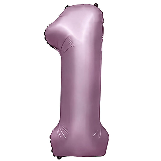 32 inch NUMBER 1 - METAL BALLOONS - PURPLE LILAC | USA Decoration®