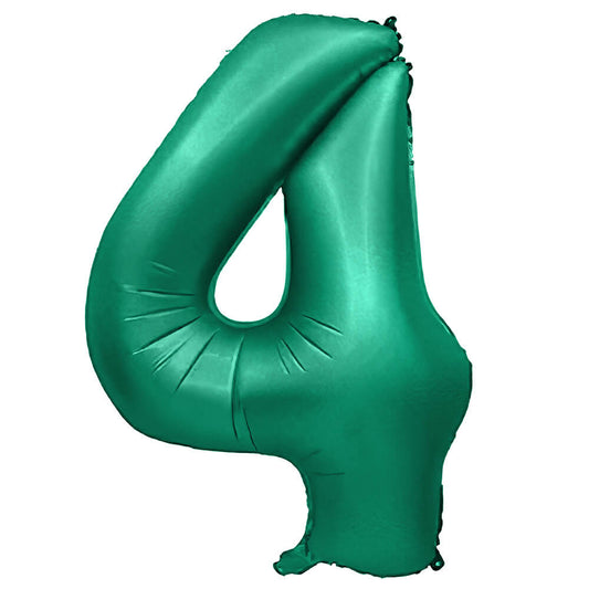 32 inch NUMBER 4 - METAL BALLOONS - GREEN | USA Decoration®