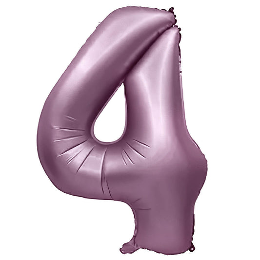 32 inch NUMBER 4 - METAL BALLOONS - PURPLE LILAC | USA Decoration®