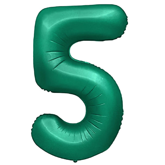 32 inch NUMBER 5 - METAL BALLOONS - GREEN | USA Decoration®