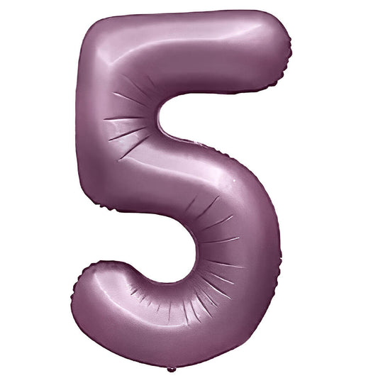 32 inch NUMBER 5 - METAL BALLOONS - PURPLE LILAC | USA Decoration®