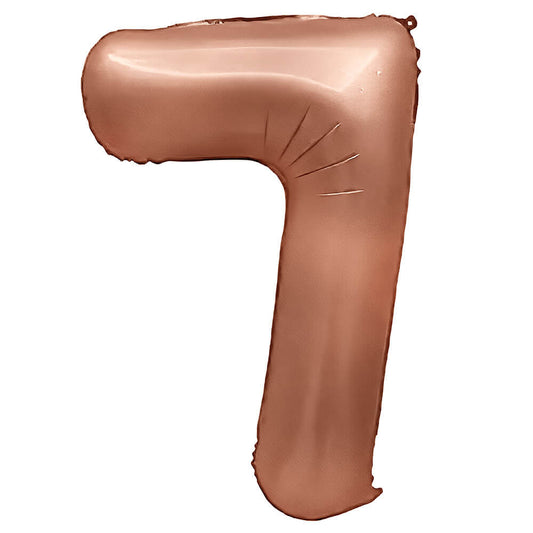 32 inch NUMBER 7 - METAL BALLOONS - ROSE GOLD | USA Decoration®