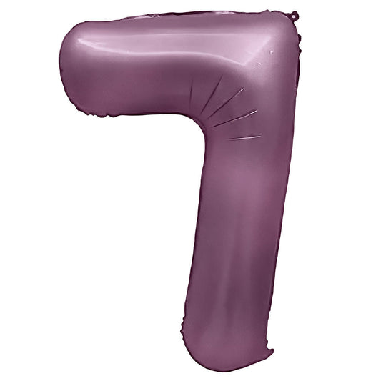 32 inch NUMBER 7 - METAL BALLOONS - PURPLE LILAC | USA Decoration®