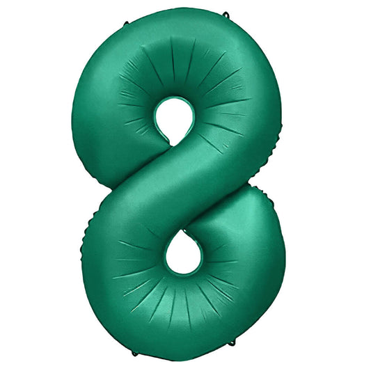 32 inch NUMBER 8 - METAL BALLOONS - GREEN | USA Decoration®