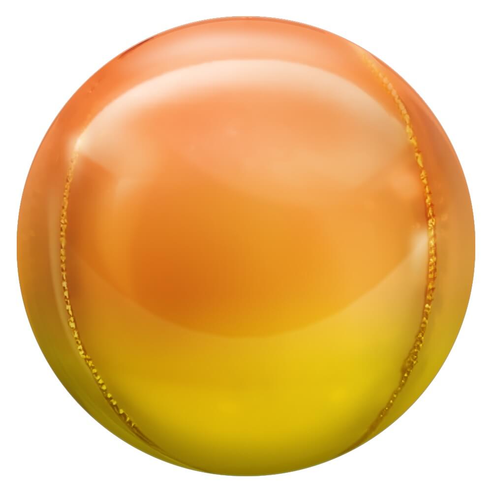 3D SPHERE - METALLIC OMBRE YELLOW & ORANGE | USA Decoration®