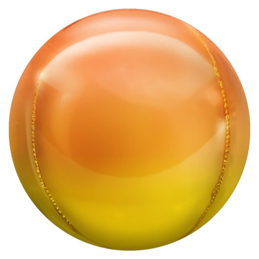 3D SPHERE - METALLIC OMBRE YELLOW & ORANGE | USA Decoration®