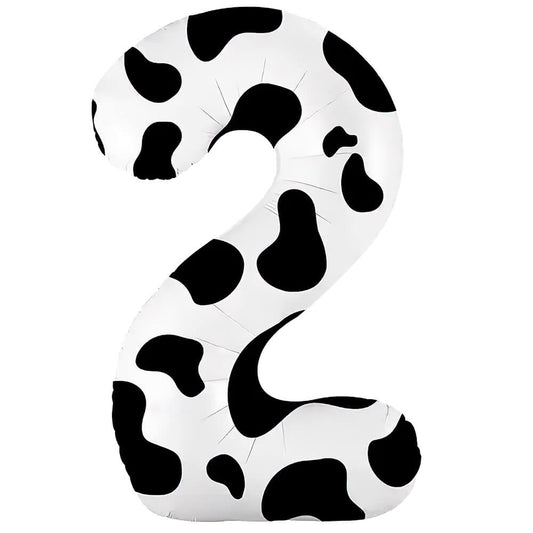 36 inch NUMBER 2 - COW PRINT | USA Decoration®