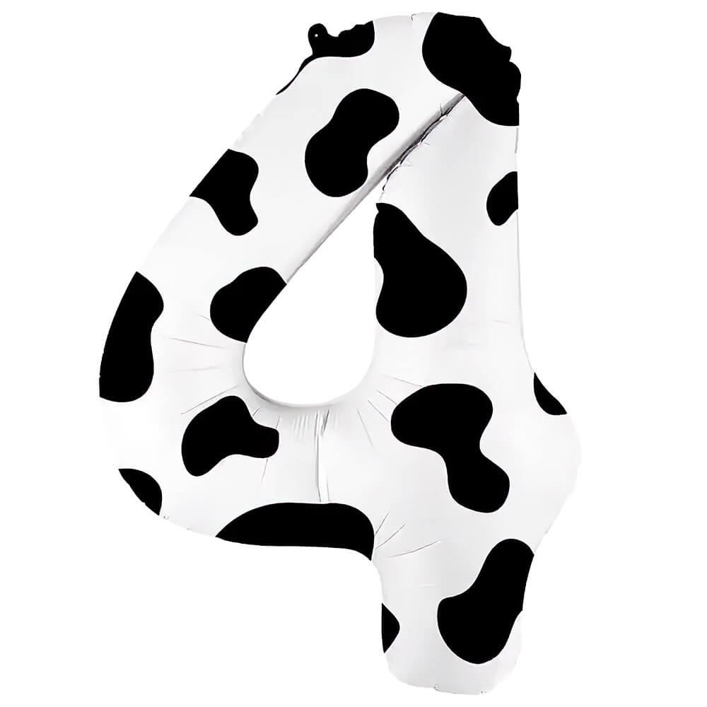 36 inch NUMBER 4 - COW PRINT | USA Decoration®