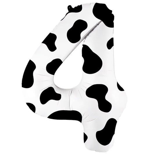 36 inch NUMBER 4 - COW PRINT | USA Decoration®