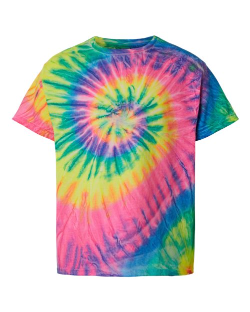 Youth Multi-Color Spiral Tie-Dyed T-Shirt | USA Decoration