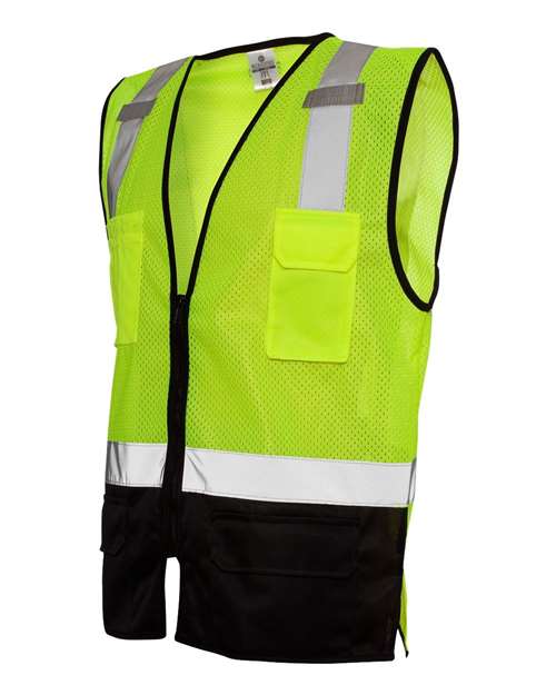 Black Bottom Mesh Class 2 Vest | USA Decoration
