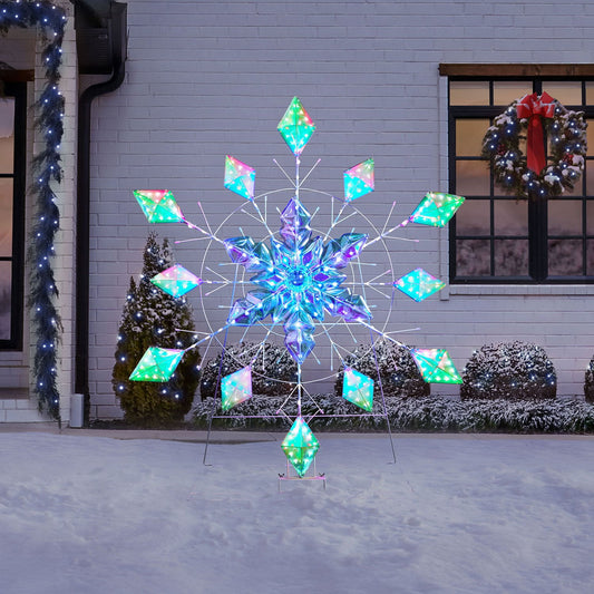 Member's Mark 48" Pre-Lit Color-Changing Snowflake | USA Decoration®