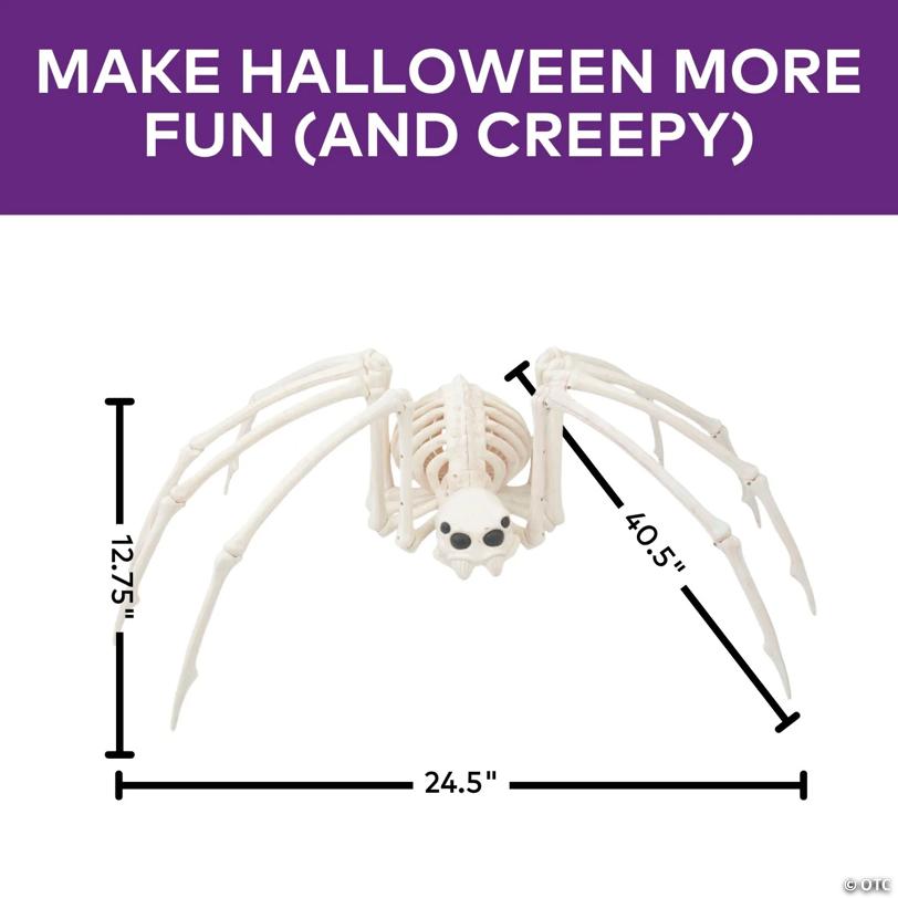 40" Creepy Spider Skeleton Halloween Decoration