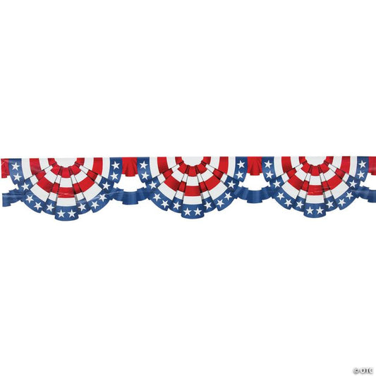 40 Ft. Patriotic Classic Red White & Blue Plastic Bunting Roll | USA Decoration®