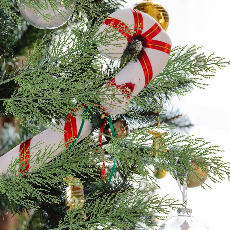 6 ft Gold Pre-Lit Ball Christmas Garland framing a front door