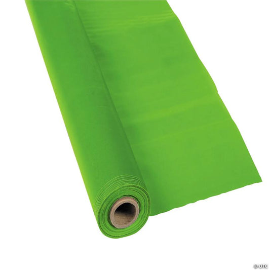 40" x 100 ft. Blue Plastic Disposable Tablecloth Roll | USA Decoration®