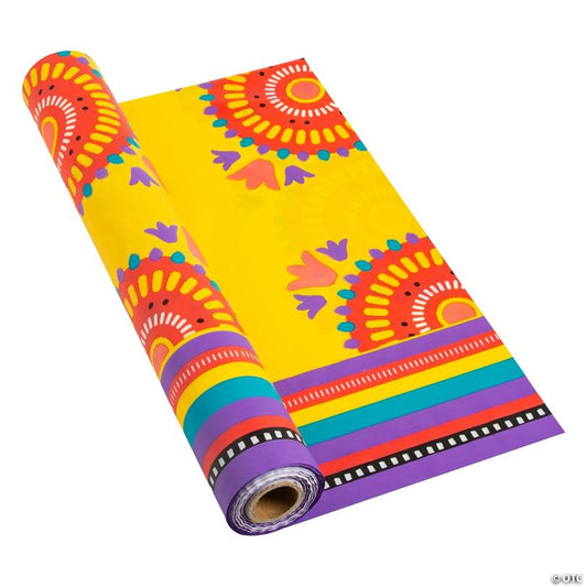 40" x 100 ft. Bright Fiesta Plastic Tablecloth Roll | USA Decoration®