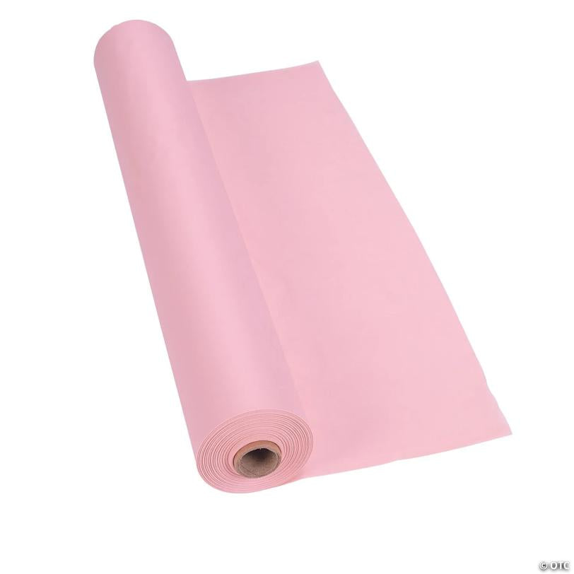 40" x 100 ft. Bright Pink Disposable Plastic Tablecloth Roll | USA Decoration®