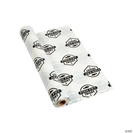40" x 100 ft. Fish Fry Plastic Tablecloth Roll | USA Decoration®