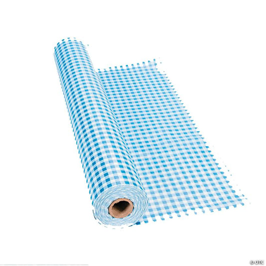 40" x 100 ft. Gingham Plastic Tablecloth Roll | USA Decoration®