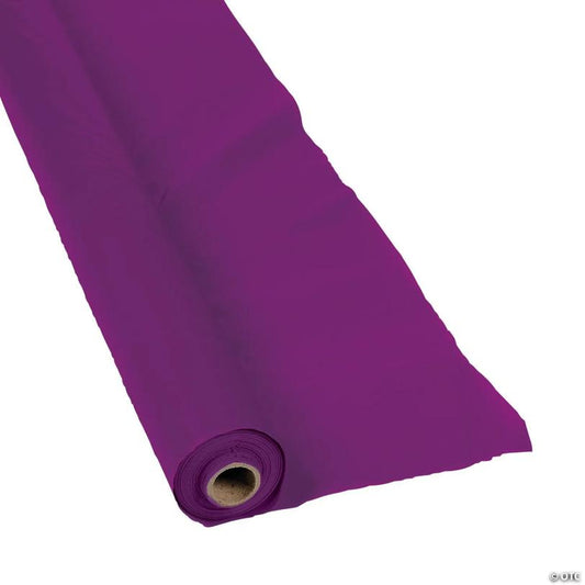 40" x 100 ft. Plum Plastic Tablecloth Roll | USA Decoration®