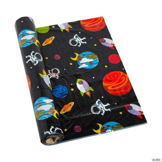 40" x 100 ft. Space Party Plastic Tablecloth Roll | USA Decoration®