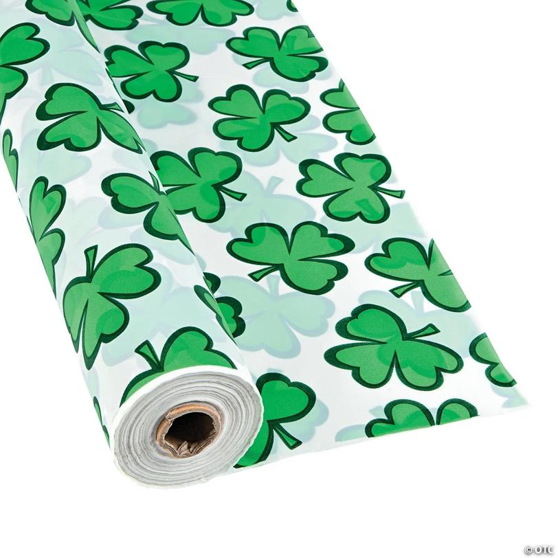 40" x 100 ft. St. Patrick’s Plastic Tablecloth Roll | USA Decoration®