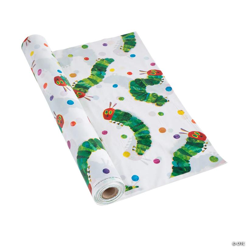 40" x 100 ft. World of Eric Carle The Very Hungry Caterpillar™ Plastic Tablecloth Roll | USA Decoration®