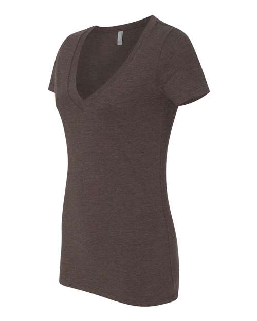 Women’s CVC Deep V-Neck T-Shirt | USA Decoration