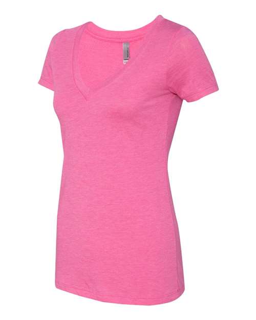 Women’s Triblend Deep V-Neck T-Shirt | USA Decoration