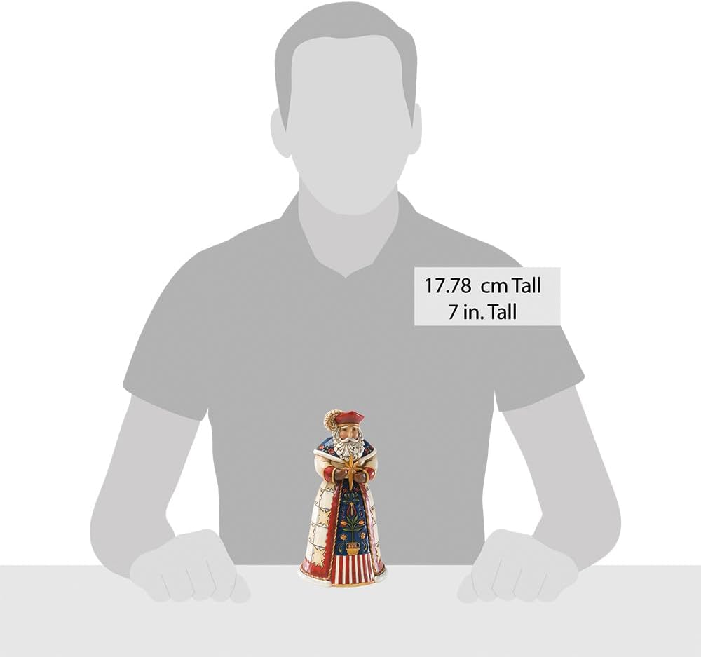 Enesco Jim Shore Heartwood Creek Christmas Around The World Polish Santa Figurine, 7 Inch, Multicolor